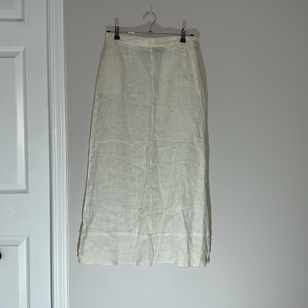 🎆Vintage Harve Benard 100% Linen Midi Skirt
